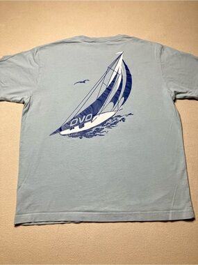 OVO Octobers Very Own Sailboat Yacht Club Graphic Tee Blue Large